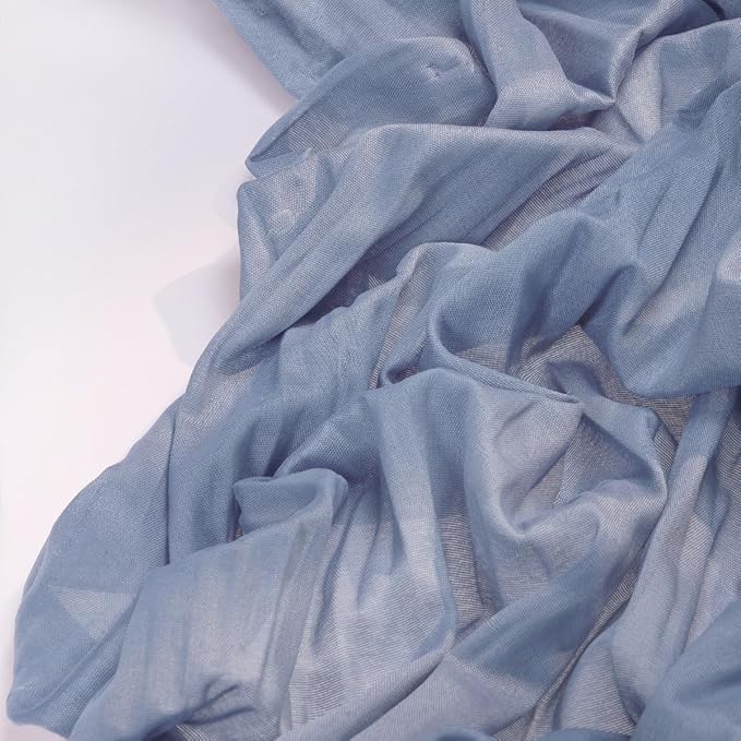 Dusty Blue Cheesecloth Table Runner Fall Table Runner Boho Gauze 120 Inches - Image 3