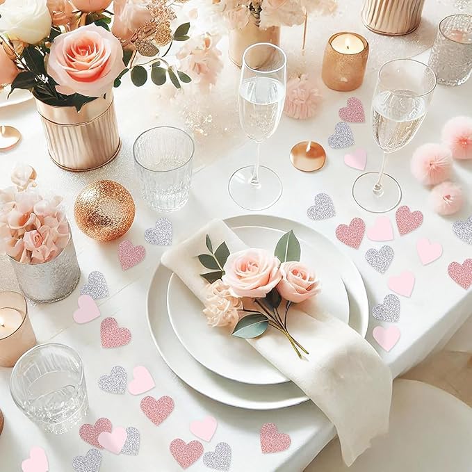 Rose Gold Pink Silver Party Decorations - Image 4
