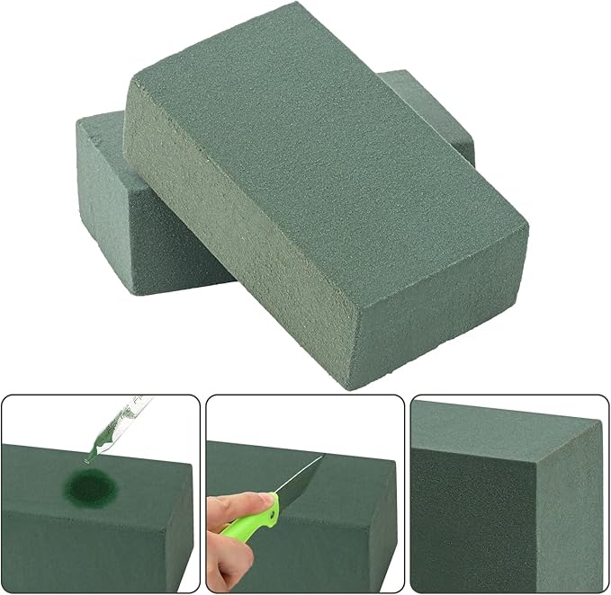 IHDYPPEW 30 PCS Green Floral Foam Blocks, 5.5"L x 3.1"W x 1.7"H Floral Foam - Image 3