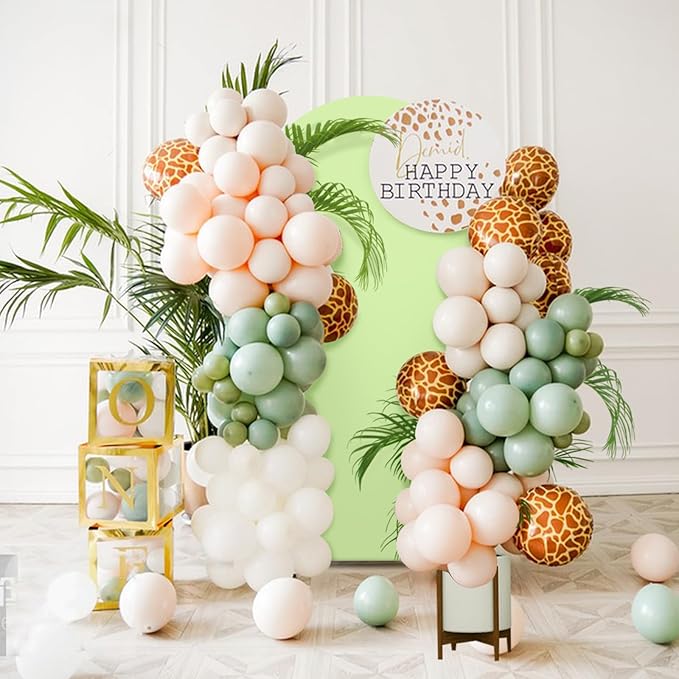 LEBENGURU Upgraded 7.2FT Wedding Arch Cover, Round Top Chiara Stand Covers - Image 2