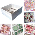 Bento Cake and Cupcake Box 4-inch Cake and 5 Cupcakes Box Full Clear Cover 5 by Unknown