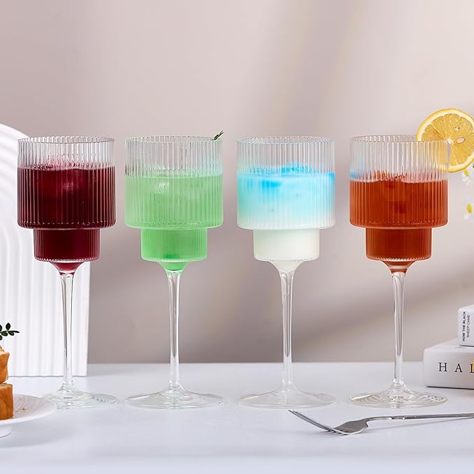 Plastic Goblets Wine Glasses - 12Oz Acrylic Wine Glasses Origami Unbreakable - Image 9