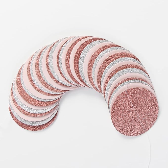 Rose-Gold Pink Silver Party Decorations - 52Ft Paper Streamer Women Girls Happy - Image 3