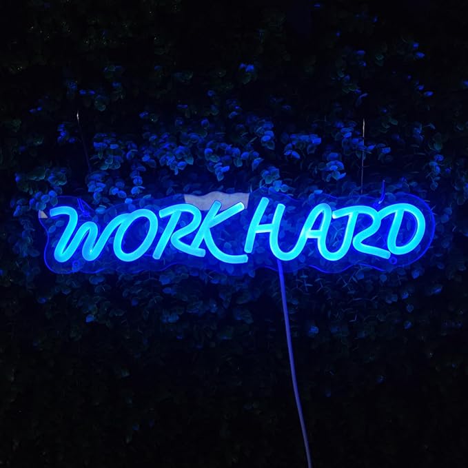 Work Hard Neon Signs for Wall Decor, Neon Light Sign LED Signs for Wall Light - Image 6