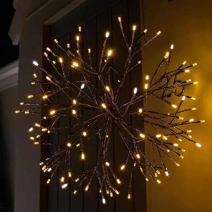 Christmas led Sparkle Ball Hanging Outdoor décorations -Haning Twig Ball - Image 7
