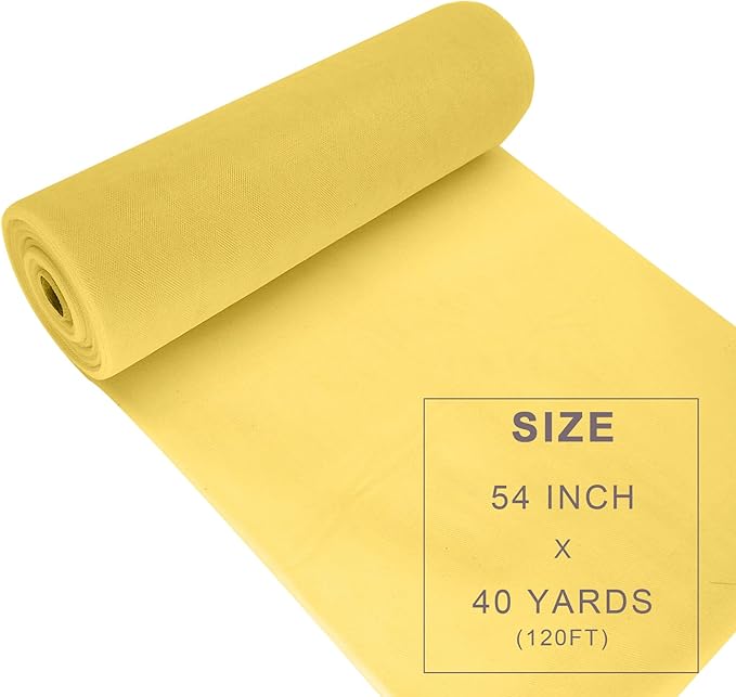 Gold Tulle Fabric Roll Spool Bolt Large Tulle Wedding Party Decoration - Image 4