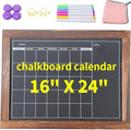 Magnetic Chalkboard Calendar for Wall Monthly Planner Board Wite Wood Frame by TONICE