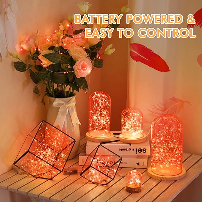 12 Pack Fairy Lights Battery Operated String Lights，7FT 20LED Waterproof Silver - Image 2