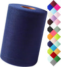 Navy Blue Tulle Fabric Roll 6 Inch X 300 FT Matte Tulle Ribbon Netting Mesh by MIGLORIA