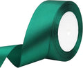 Dark Green Solid Satin Ribbon 1-1/2 Inch 25 Yards Solid Polyester Fabric Ribbon by Riunbb