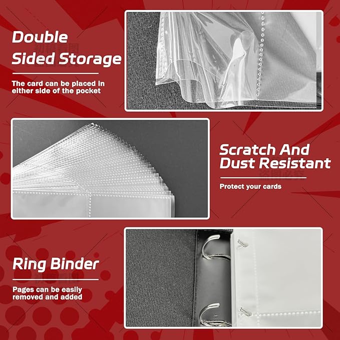 440 Pockets Card Binder, Portable Trading Card Binder - Image 4