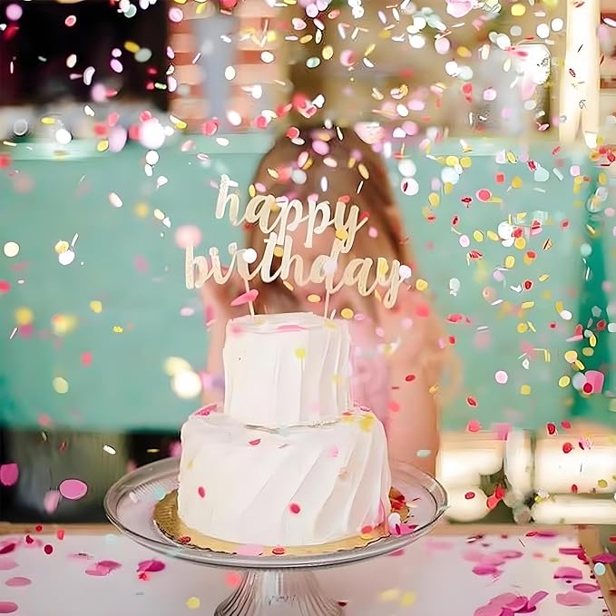 Orange Round Foil Confetti Beautiful Metallic Table Confetti - Image 3