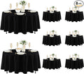 Fitable 8 Pack Round Tablecloths: Stain Resistant Wrinkle Free Circle Table by Fitable