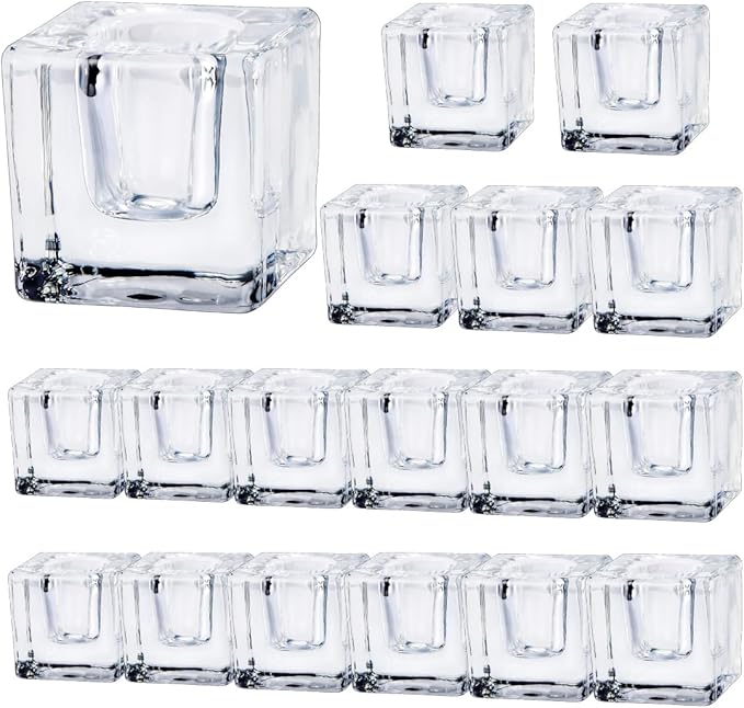 Glass Candlestick Holders Bulk for Taper Candles, Church and Wedding by JONERAY