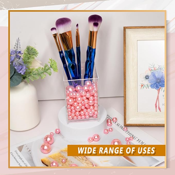 300Pcs Vase Filler Lightpink No Hole Faux Pearl Beads - Image 7