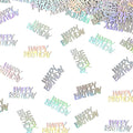 Birthday Confetti Happy Birthday Party Table Decorations Rainbow Silver Paper by Vofrise