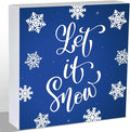 Winter Decorations Indoor Winter Decor Let It Snow Home Room Snowflakes Table by YUNKKIN