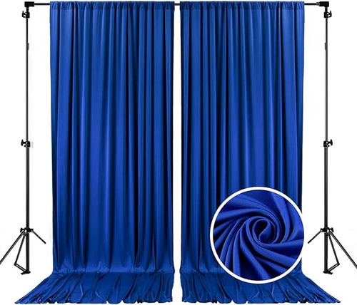 10 x 7 Feet Blue Backdrop Curtain by ZEBMOON