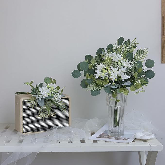 FOTEEWL 75 Pcs Artificial Greenery Stems Box Set, - Image 5