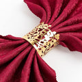 100pcs Disposable Rose Flower Paper Napkin Rings Laser Cut Foil Paper Napkin by NPKRRSK