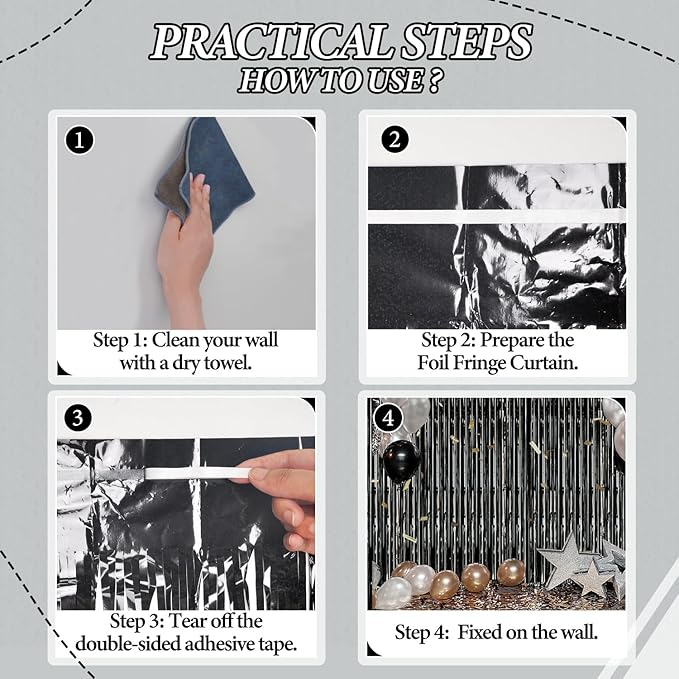 3 Pack Foil Fringe Backdrop - Image 2