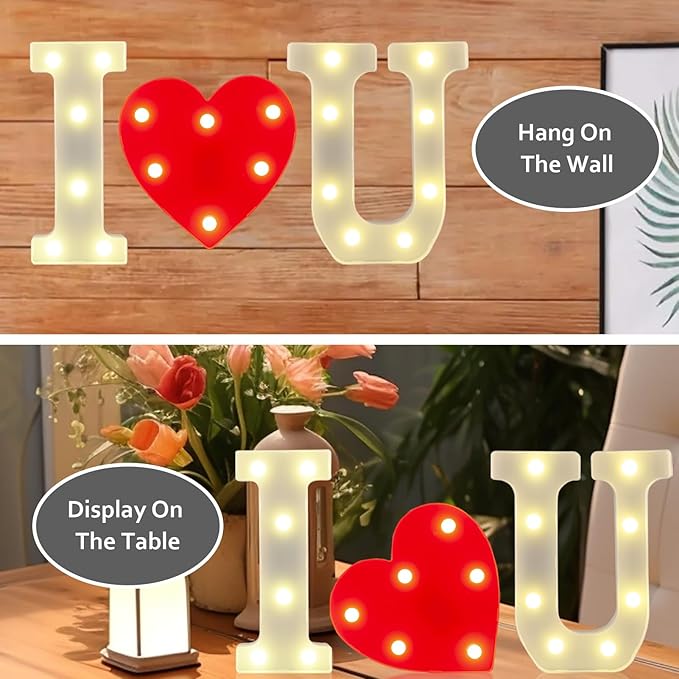 LED Marquee Letter, Light Up Letters, Decorative Led Numbers Lights, Battery - Image 3