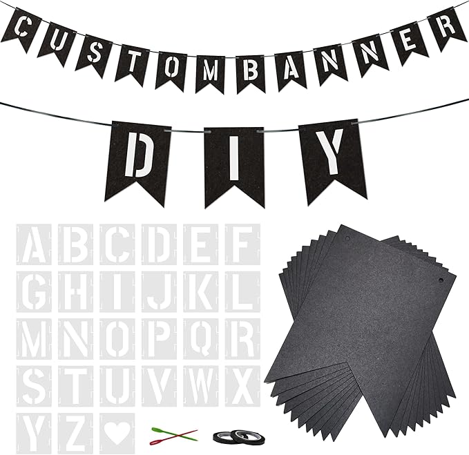 20 PCS Customizable Kraft Banner Set by Unknown