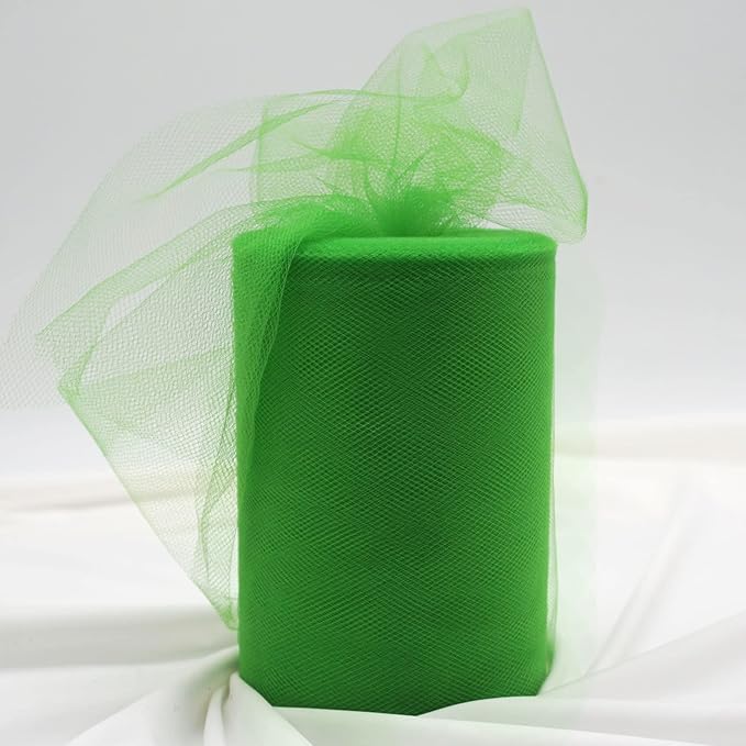 Emerald Green Tulle Fabric Roll 6 Inch X 300 FT Matte Tulle Ribbon Netting Mesh - Image 4
