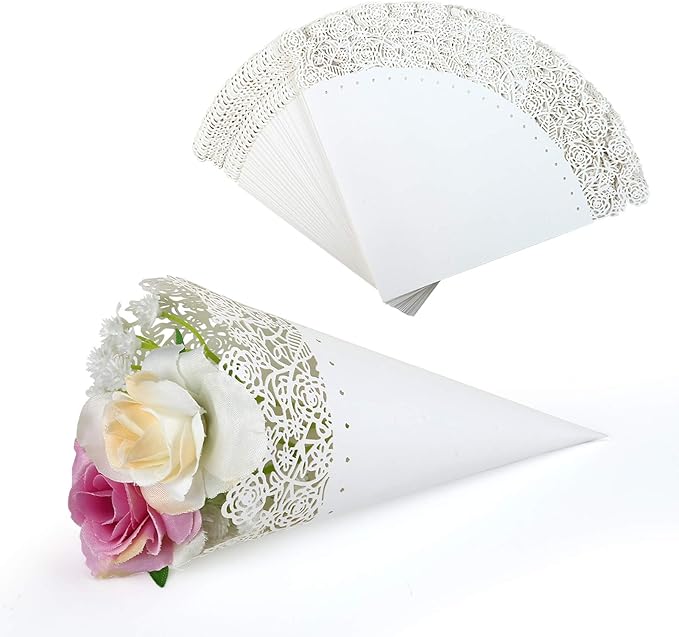 GWHOLE 100 Pcs Flower Confetti Petal Cone by GWHOLE