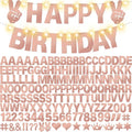 167Pcs DIY Glitter Customizable Banner Kit Happy Birthday Custom Letters Banner by WELITTCON