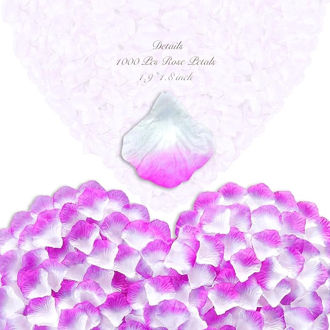 1000Pieces Rose Petals, Artificial Flower Petals Fake Rose Petals - Image 2