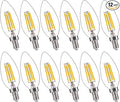 FLSNT 60W Equivalent LED Chandelier Light Bulbs, Dimmable LED B11 E12 by FLSNT