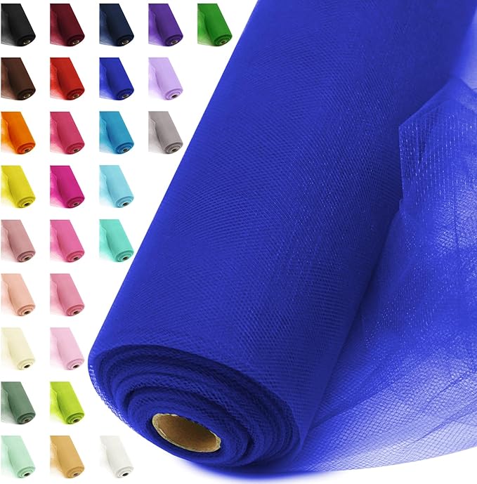 54" by 20 Yards Royal Blue Tulle Fabric Rolls by AblemeDeco
