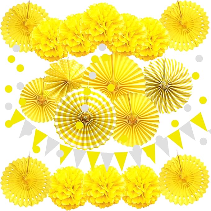 ZERODECO Party Decoration, Garlands String Polka Dot and Triangle Bunting Flags by ZERODECO