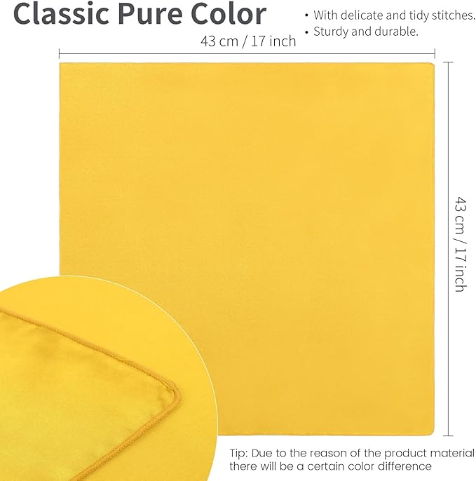 ANECO 16 Pack Square Satin Napkin Bright Silk Table Napkin Soft Smooth Fabric - Image 2