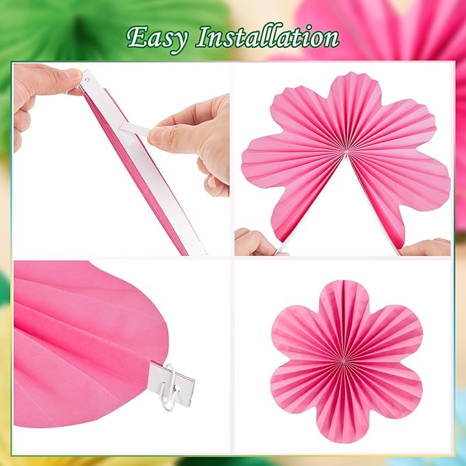 Colorful Birthday Party Decoration Paper Flower Hanging Decoration - Image 4