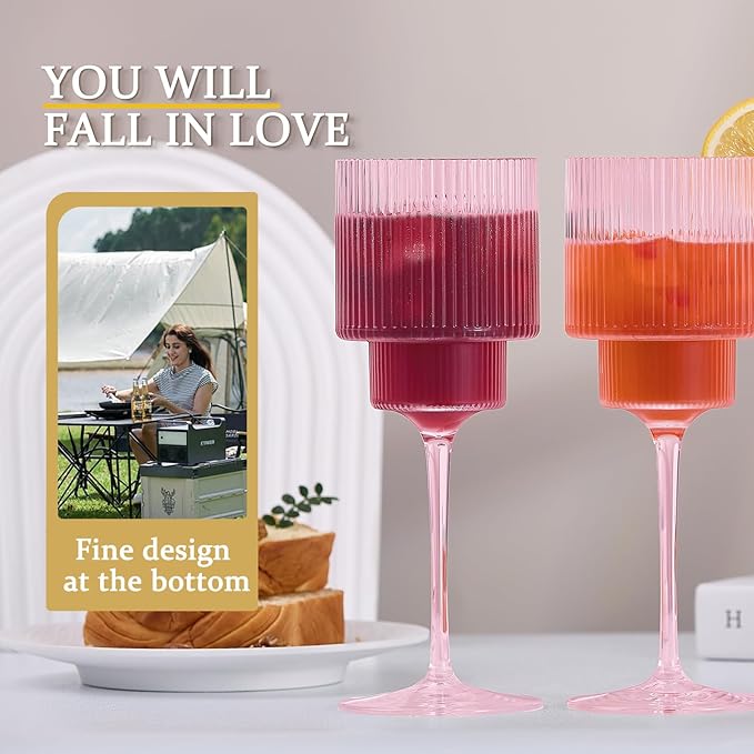 Plastic Goblets Wine Glasses - 12Oz Acrylic Wine Glasses Origami Unbreakable - Image 4