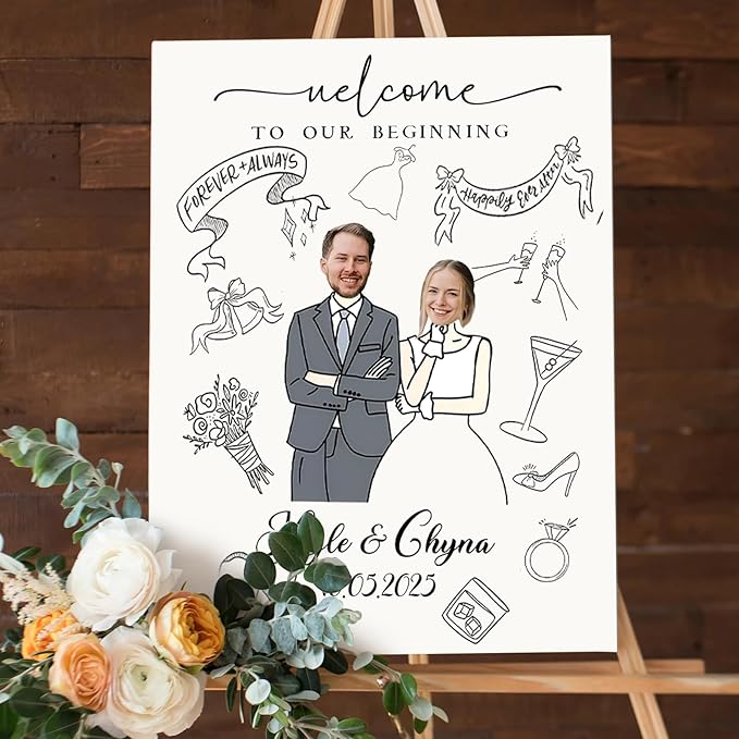 Custom Wedding Plaque for Welcome Sign, Personalized Welcome to our Weddings - Image 4