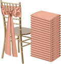 50 PCS Rose Gold Satin Chair Sashes Bows Universal Chair Ribbon Ties Back Sash by LooksForwardtoSeeingYou