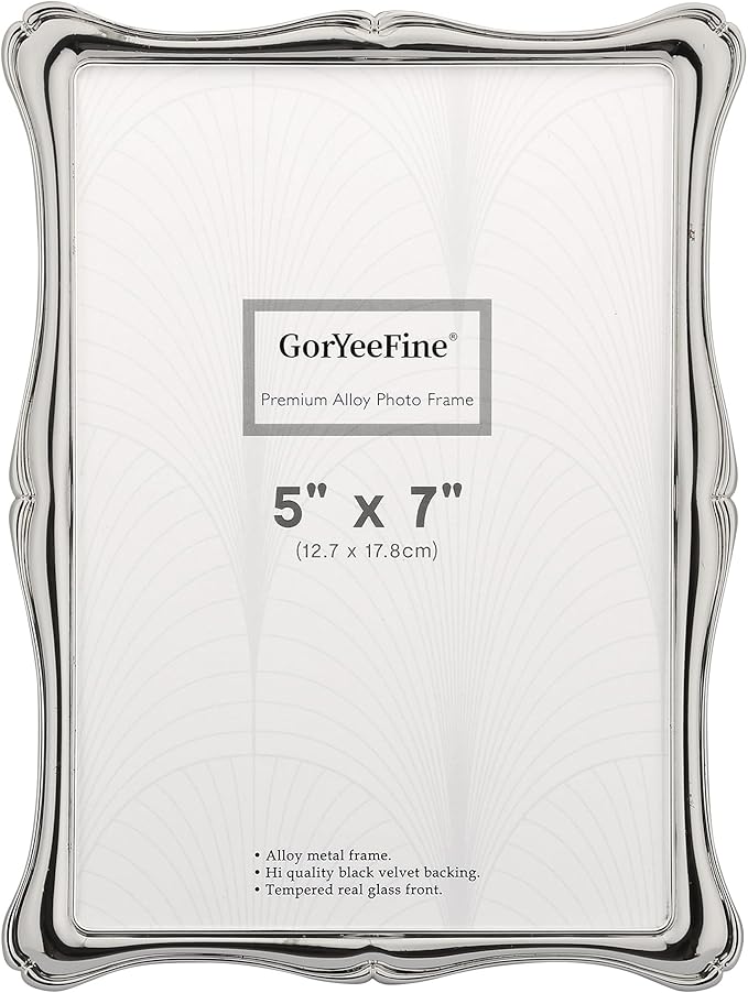 5 x 7'' Premium Alloy Silver Photo Frame by GorYeeFine
