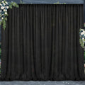 PARTISKY 10ftx7ft Black Chiffon Backdrop Curtains, Wrinkle-Free Sheer Fabric by Partisky