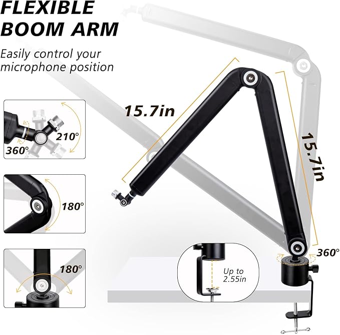 SUNMON Mic Stand Boom Arm - Image 2