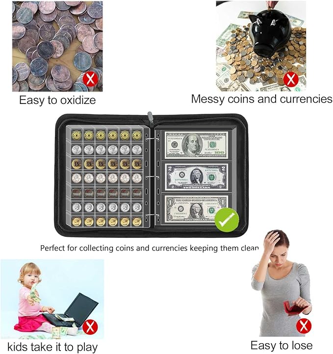 Fireproof Coin Currency Collection Album Book - Image 8