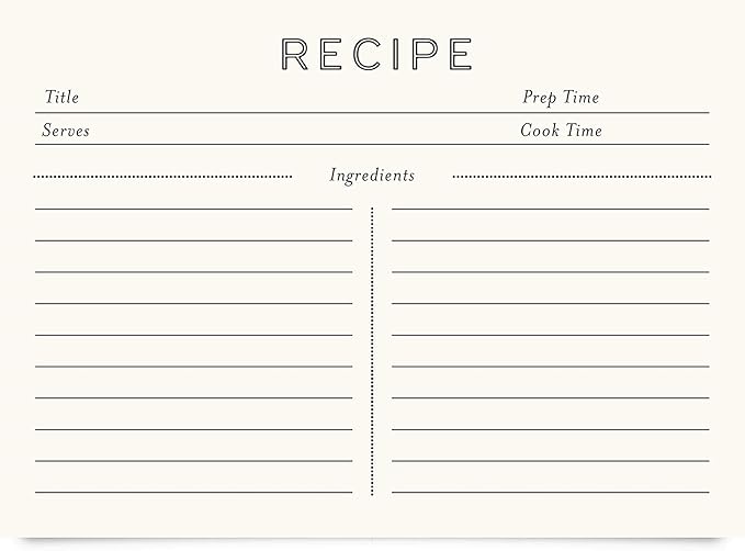 Jot & Mark Recipe Cards 5x7 Inches Blank Double Sided by JotMark