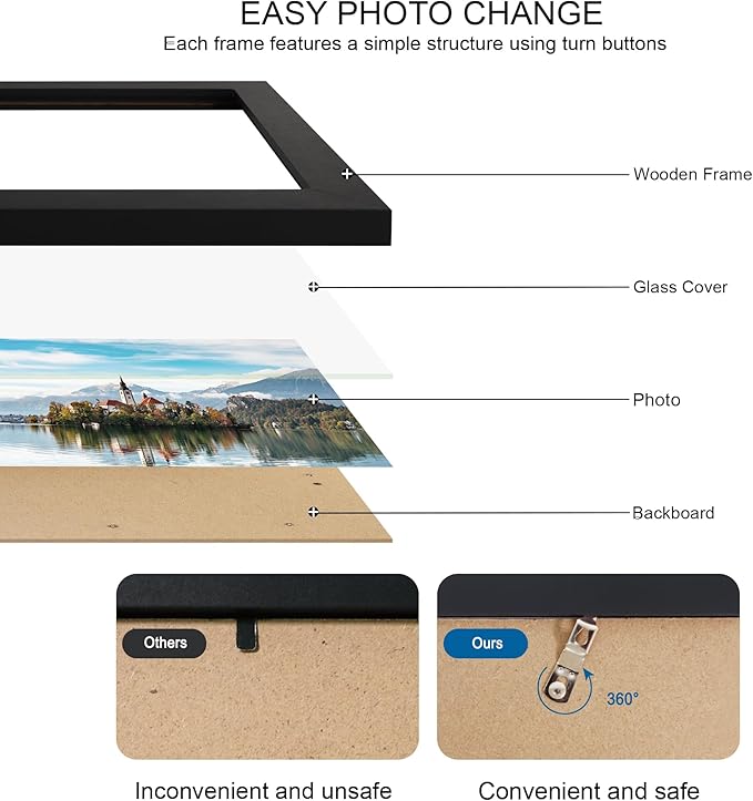 13x39 Puzzle Frame 2 Packs, Real Glass and Black Wood Frame, Display Panoramic - Image 3