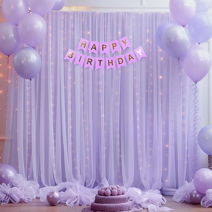 10×10ft Purple Tulle Backdrop Curtain - Image 7