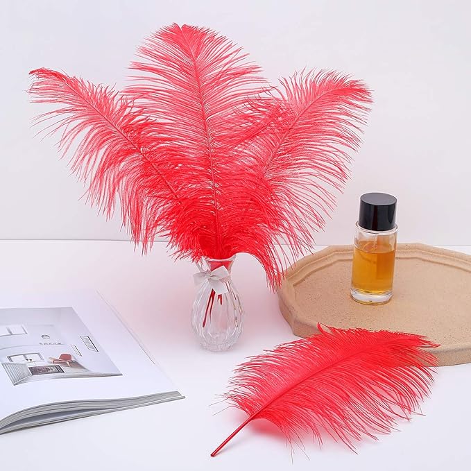 Ballinger Red Large Ostrich Feathers - Image 6