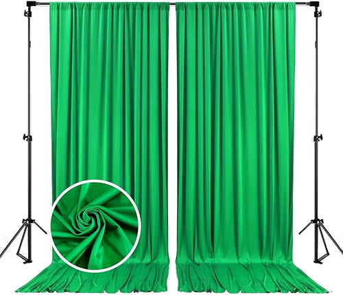10 x 7 Feet Green Backdrop Curtain by ZEBMOON