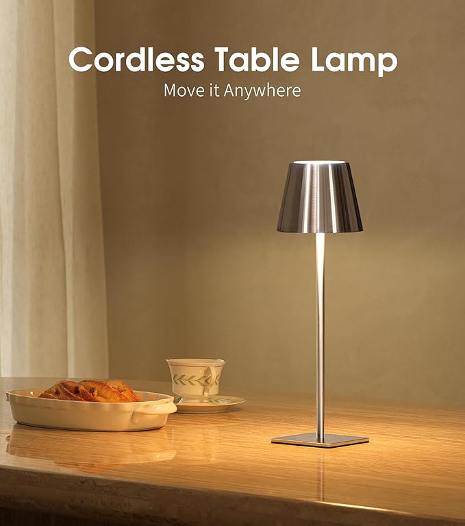 UME Cordless Table Lamp, Battery Operated Lamp - Image 2