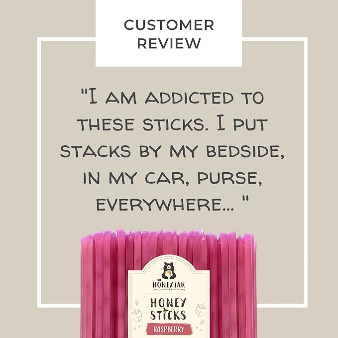 The Honey Jar Raspberry Flavored Honey Sticks - Image 3